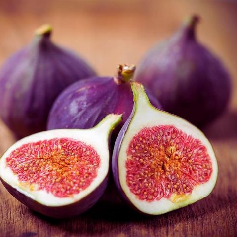 Ripe black mission figs